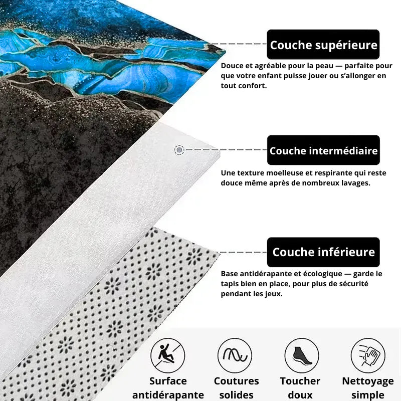 Tapis de Ville pour Enfant - 120x160 cm - Antidérapant