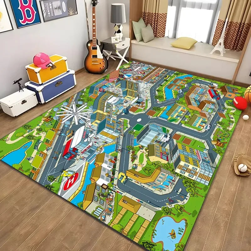 Tapis de Ville pour Enfant - 120x160 cm - Antidérapant