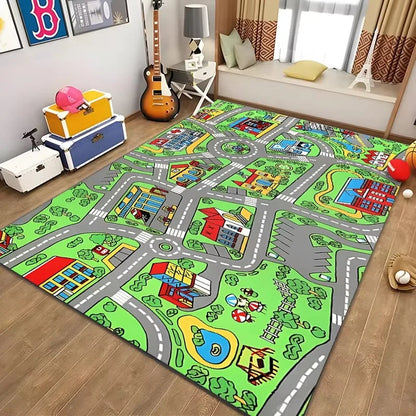 Tapis de route Enfant - 120x160 cm - Antidérapant