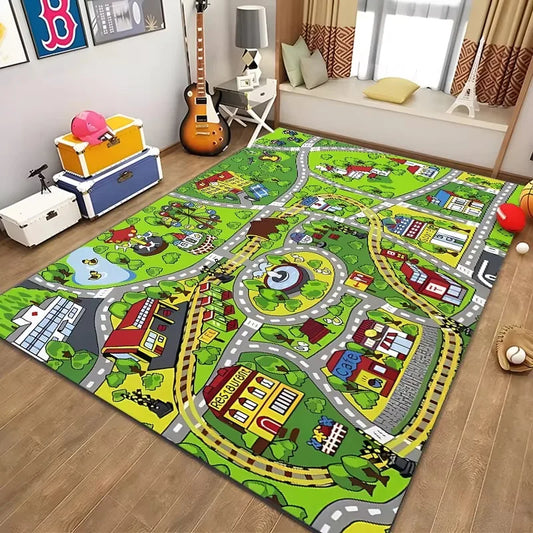 Tapis de circuit Voiture pour Enfant - 120x160 cm - Antidérapant
