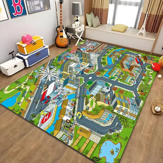 Tapis de Ville pour Enfant - 120x160 cm - Antidérapant