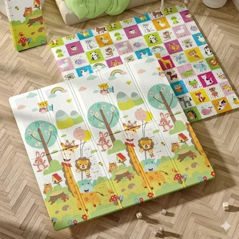 Tapis d’éveil et de motricité - Pliable à double face